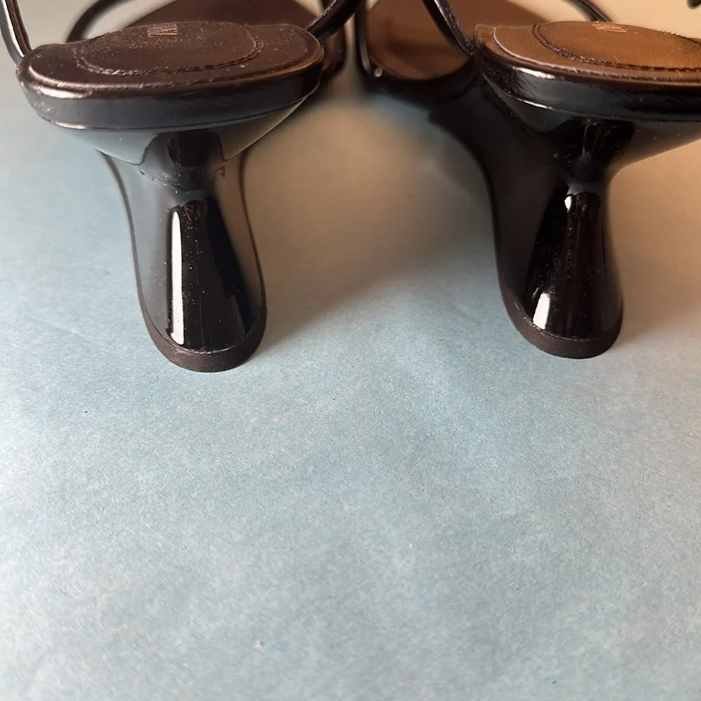 Zara Wedge Sandals — Black (Size 10)